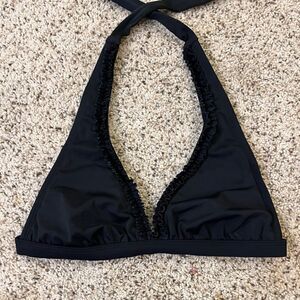 Unbranded black halter swim top